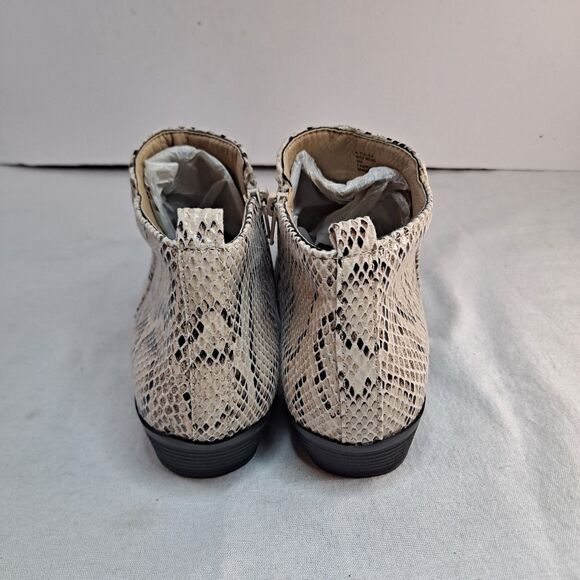 Anneliese Tulsa Booties Womens Sz 9M Snakeskin Print Tan Fabric - Picture 3 of 10
